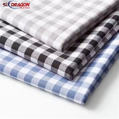 شرٹ کے لئے بھینس پلیڈ فیبرک کاٹن